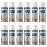 Multiple bottles of Paint Factory quick drying radiator paint in brilliant white.